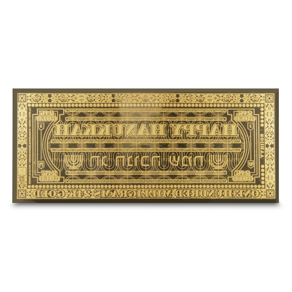 Aurum Happy Hanukkah 1/10 Gram Gold Note New - Provident Metals™