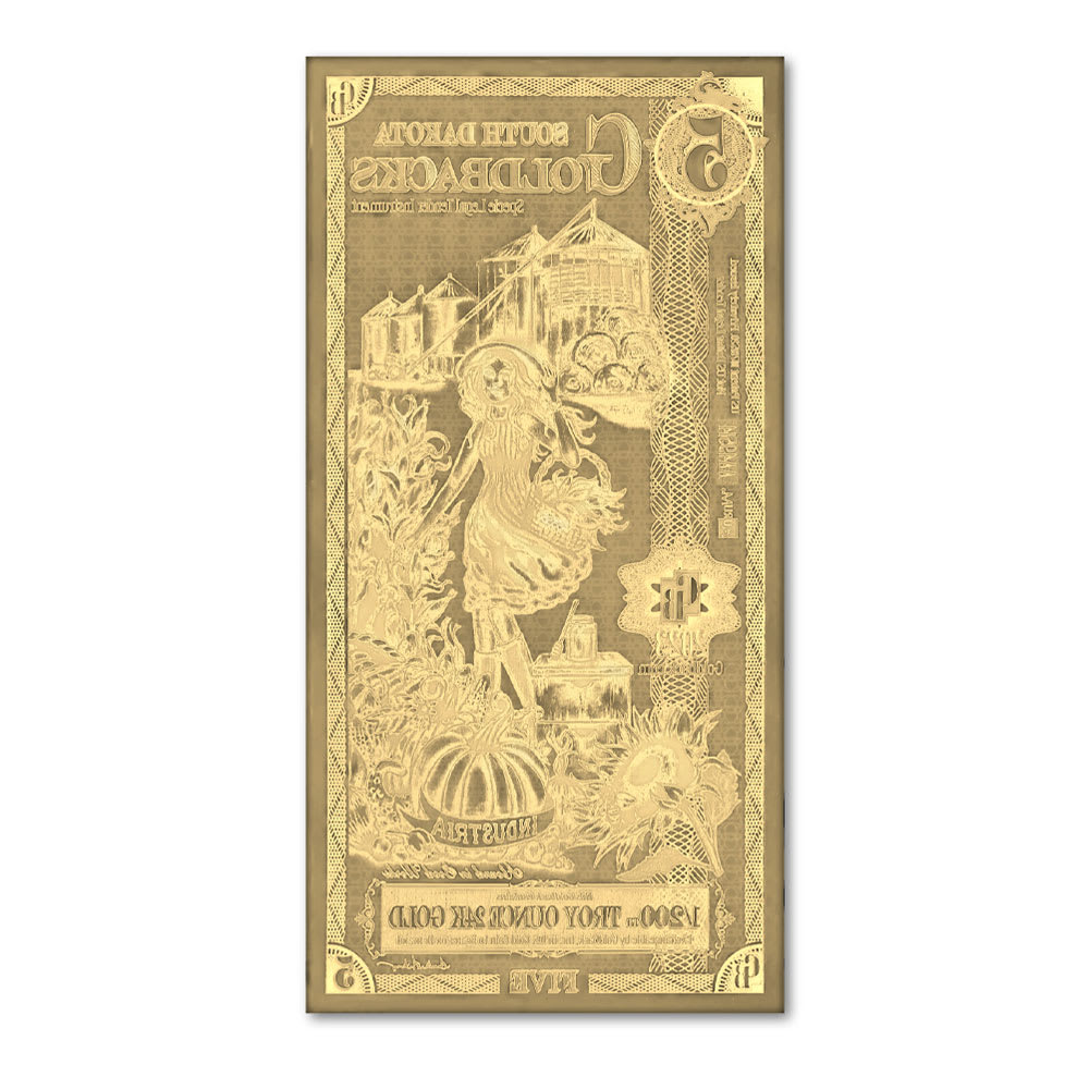5 South Dakota Goldback Gold Note New - Provident Metals™