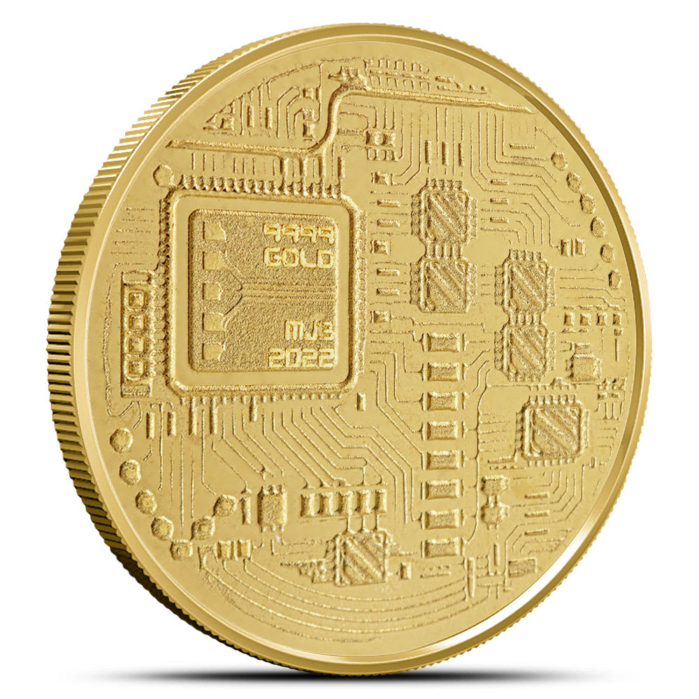 5 Gram Gold Crypto Commemorative Shiba Inu Round New | Provident Metals™