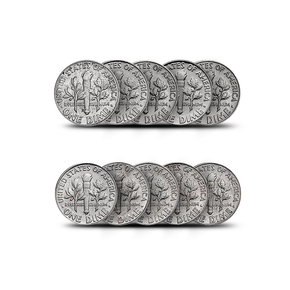 $1 Face Value 90% Silver Roosevelt Dimes - Provident Metals™