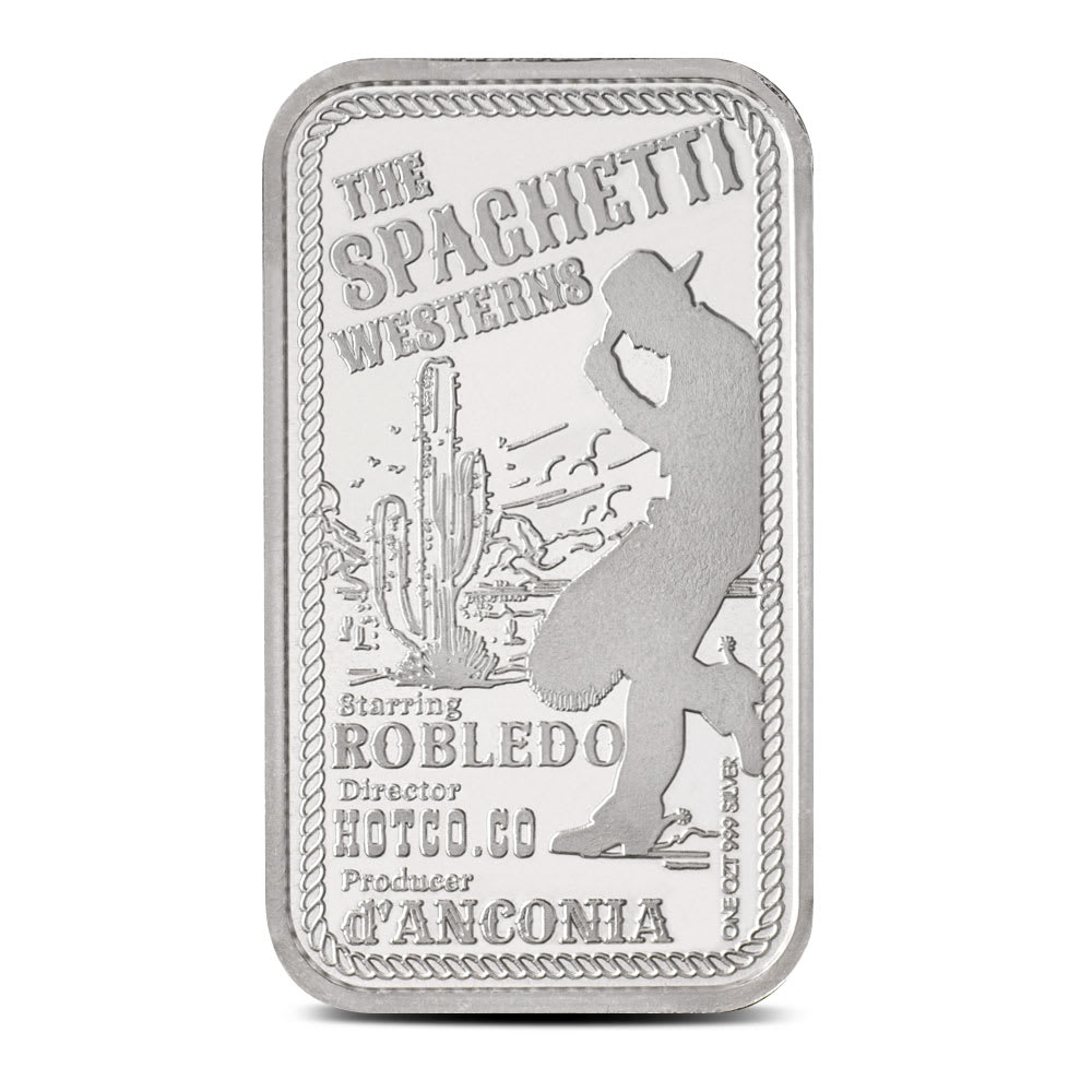 1 oz The Spaghetti Western Gunslinger Silver Bar (New) l BGASC™