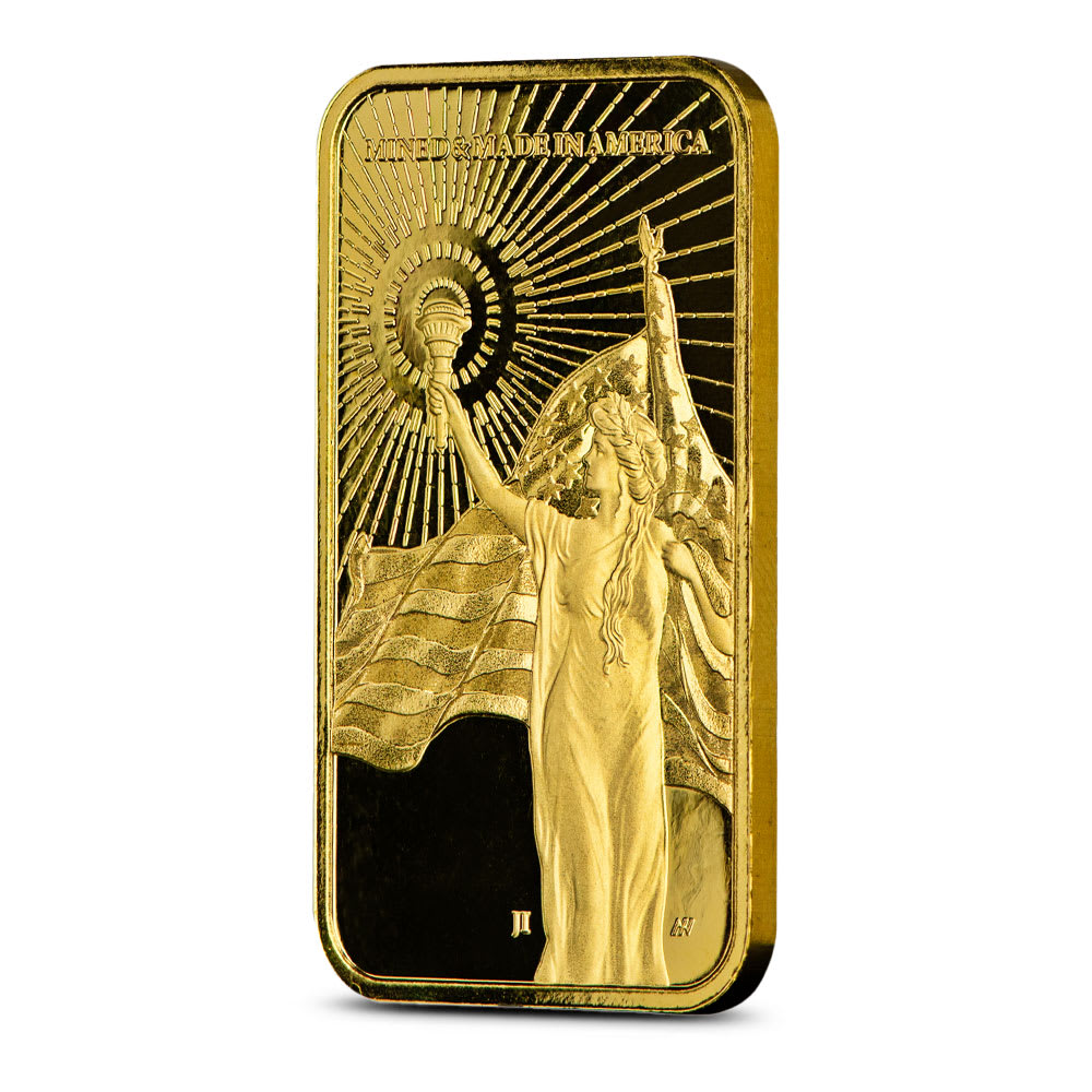 1 oz Gold American Reserve Columbia Goddess Bar | Asahi
