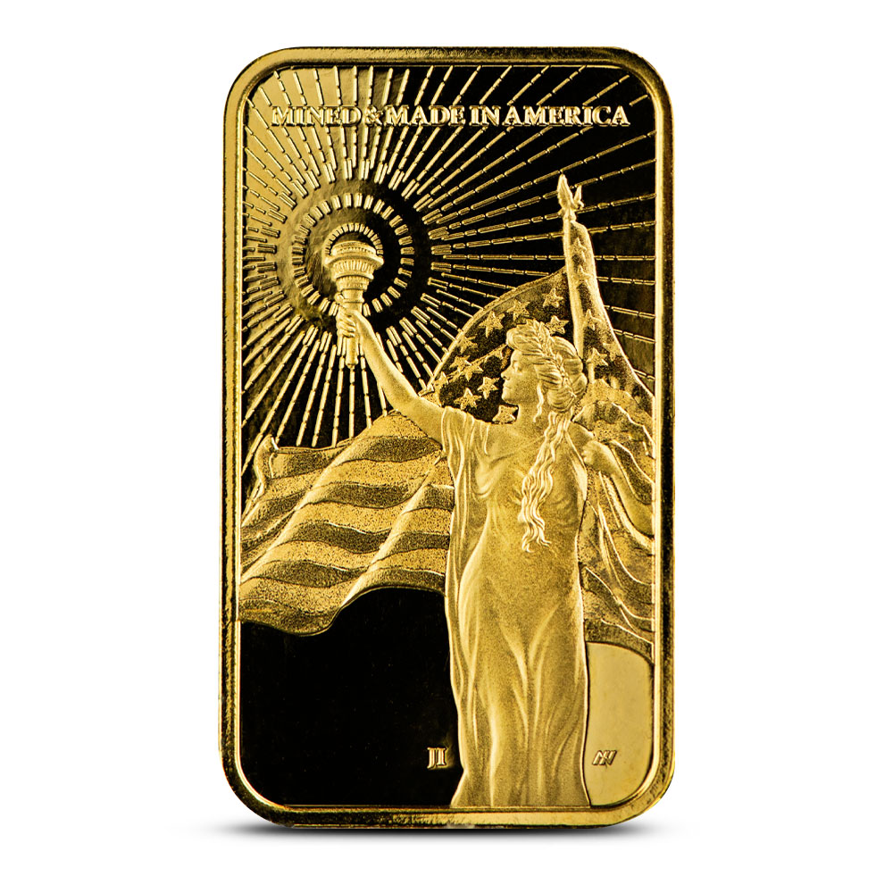 1 oz Gold American Reserve Columbia Goddess Bar | Asahi