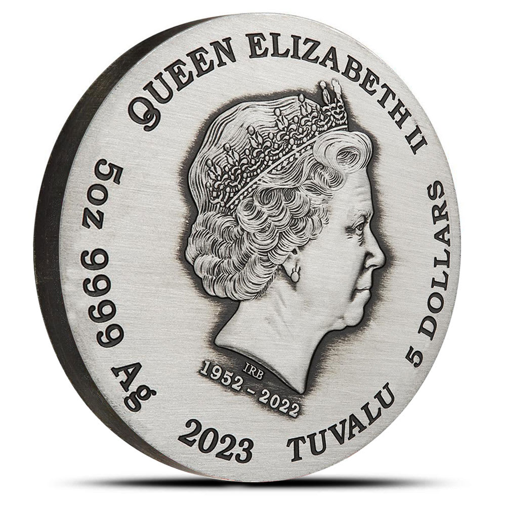 2023 Antique Colorized Tuvalu Phoenix and Birds Silver Coin - Provident  Metals™