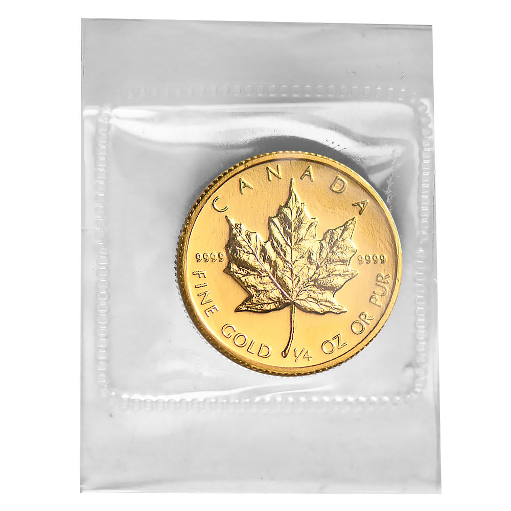 1986 Canadian Maple Leaf 1/4 oz Gold Coin - Provident Metals™