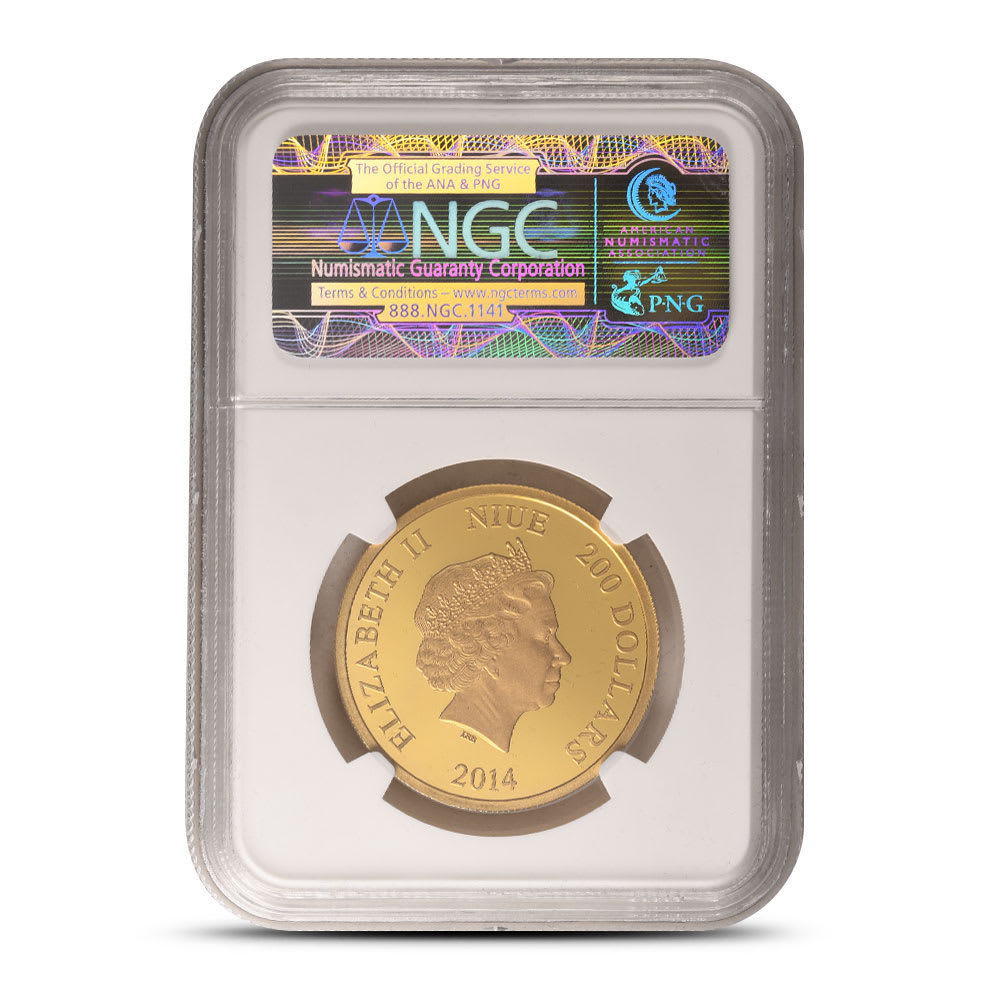 2014 Proof Niue Mickey Mouse Steamboat Willie 1 oz Gold Coin NGC