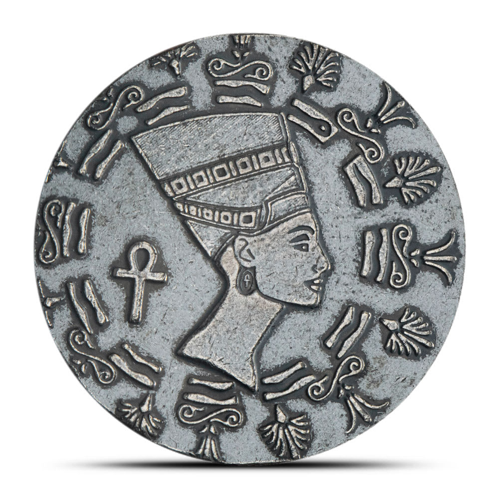 1/10 oz Silver Egyptian Nefertiti Round New - Provident Metals™