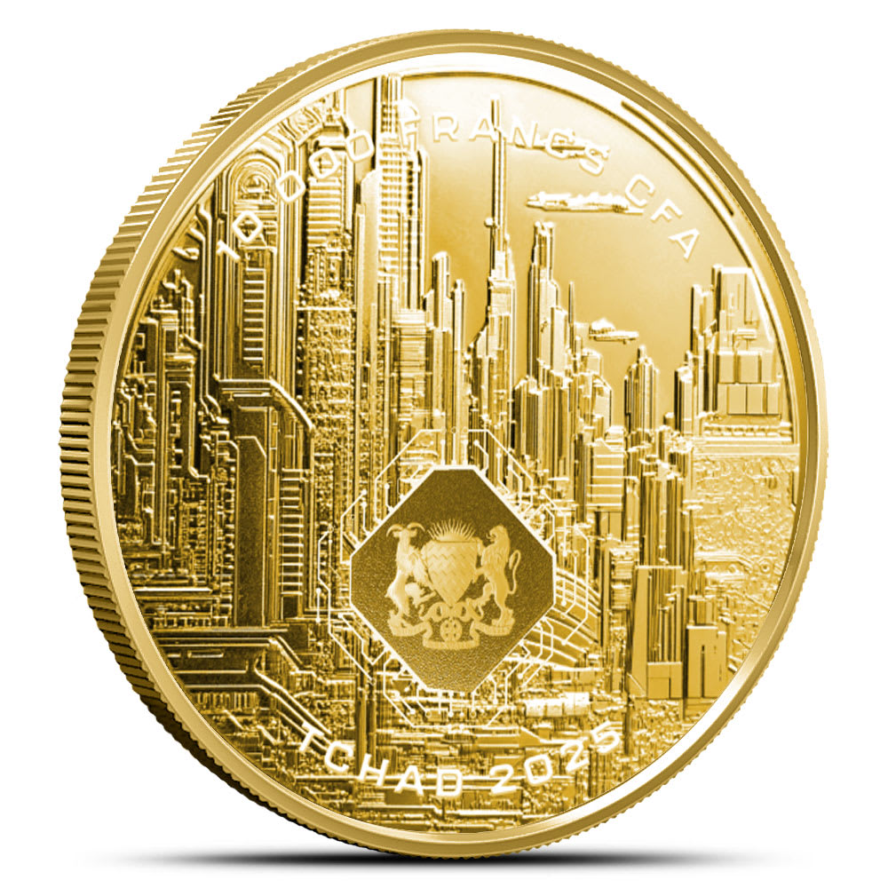 2025 1/10 oz Republic of Chad Gold AI Coin (Proof-Like) l BGASC™
