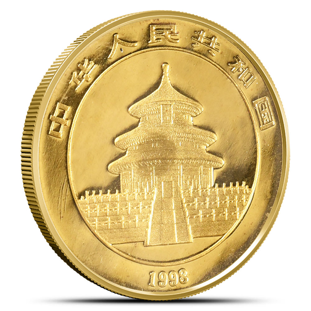 1998 Chinese Panda 1/2 oz Gold Coin Small Date, Sealed - Provident