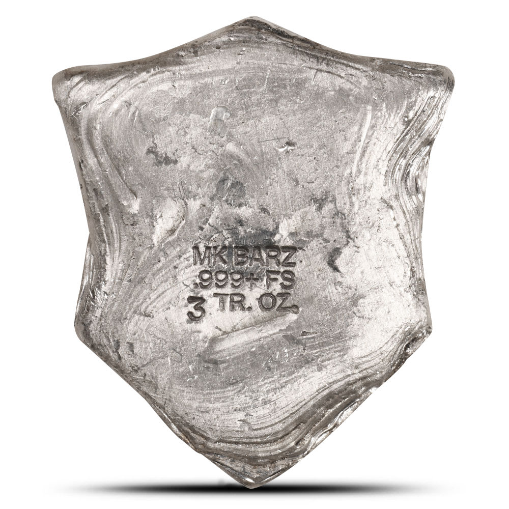 3 oz Silver USA Shield Hand Poured Bar New | MK Barz - Provident