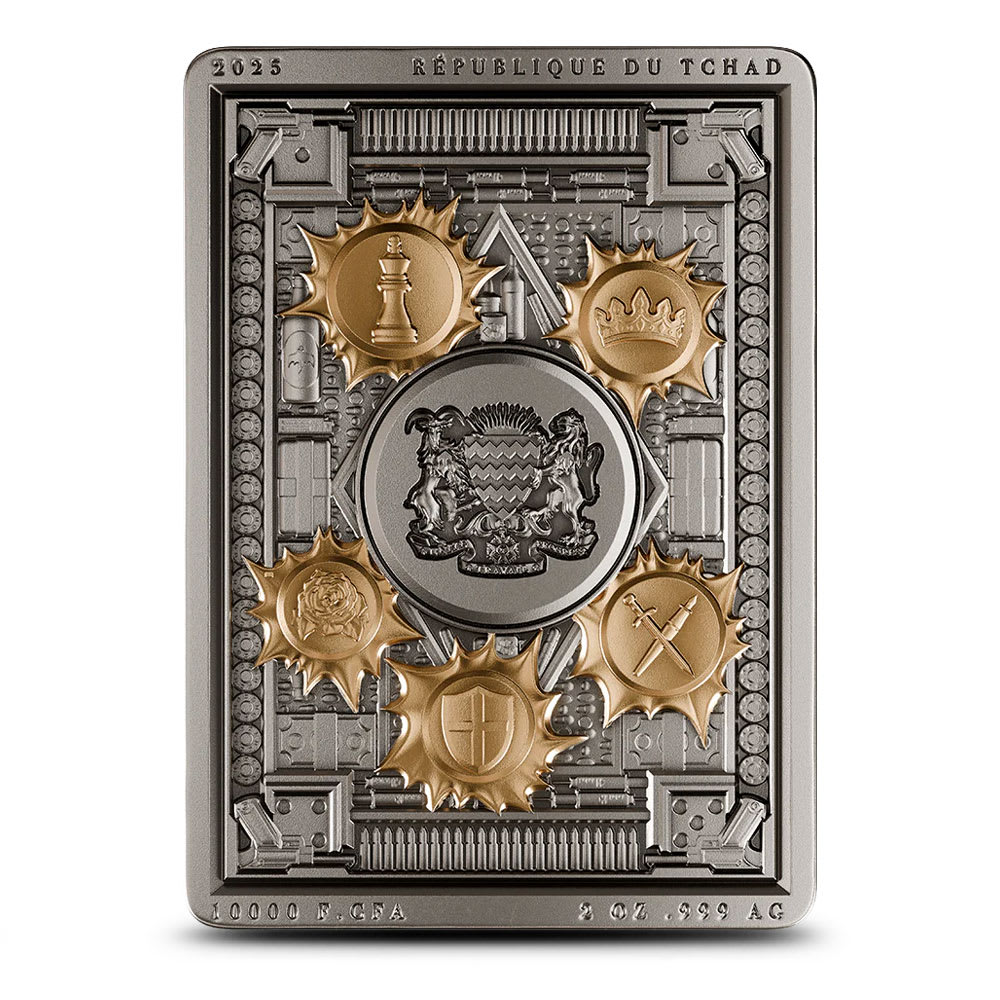 2025 Antique Republic of Chad Genovese Crime Family 2 oz Silver