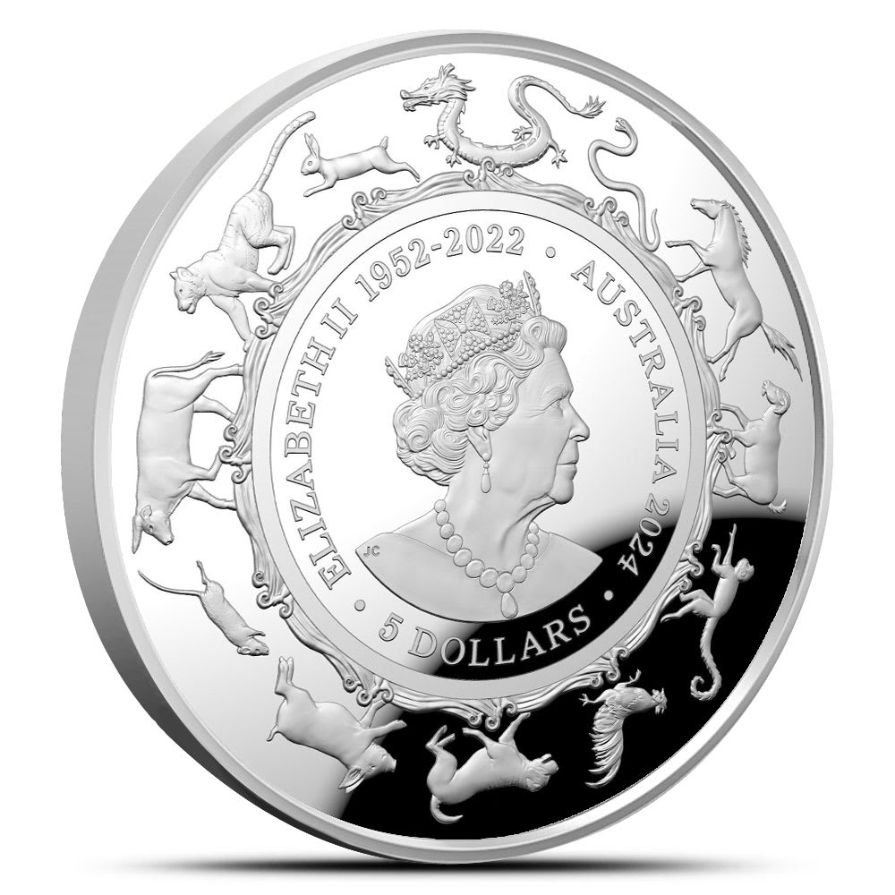 2024 1 oz Proof Royal Australian Mint Silver Year of the Dragon