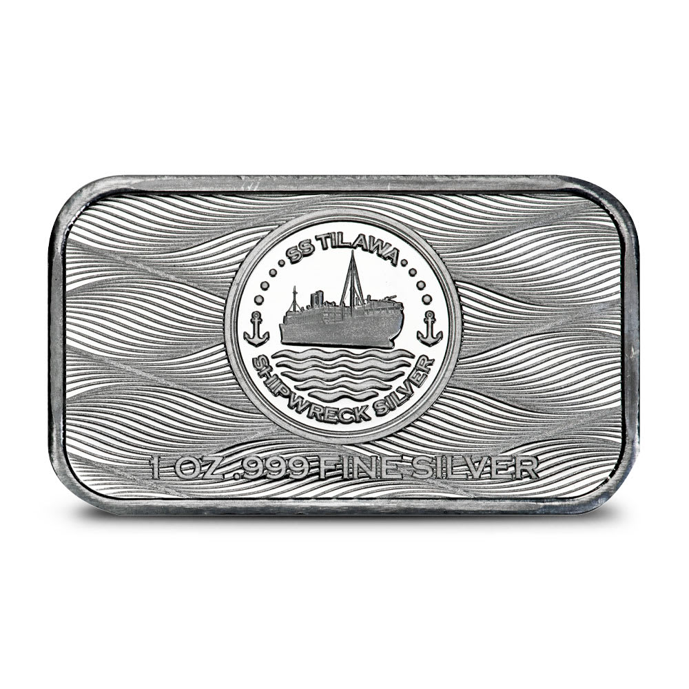 1 oz Silver S.S. Tilawa Shipwreck Bar New - Provident Metals™