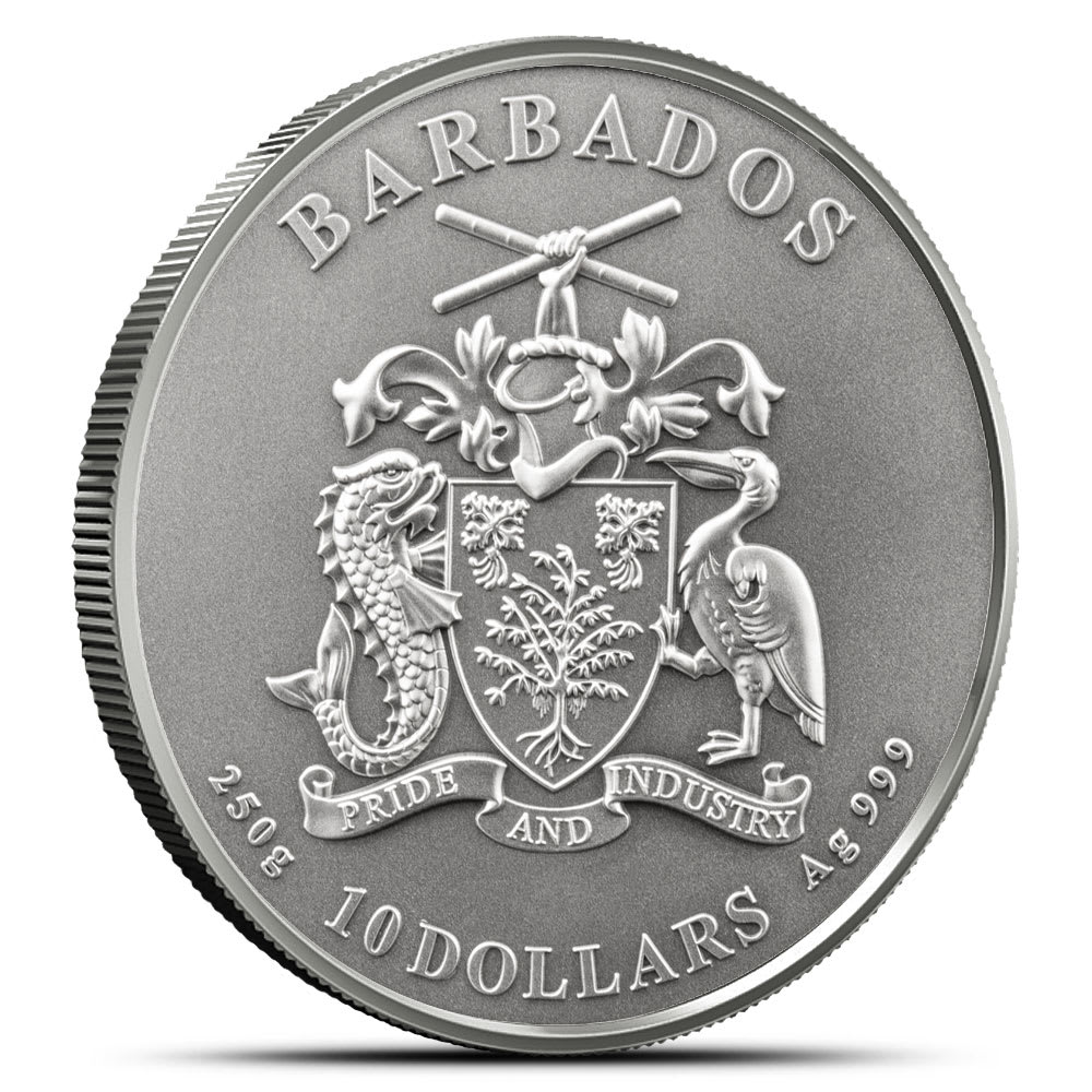 2023 Antique Barbados Boston Tea Party Silver Coin - Provident Metals™