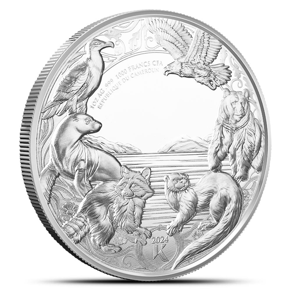 2024 Cameroon Otter 1 oz Silver Coin Proof-Like - Provident Metals™
