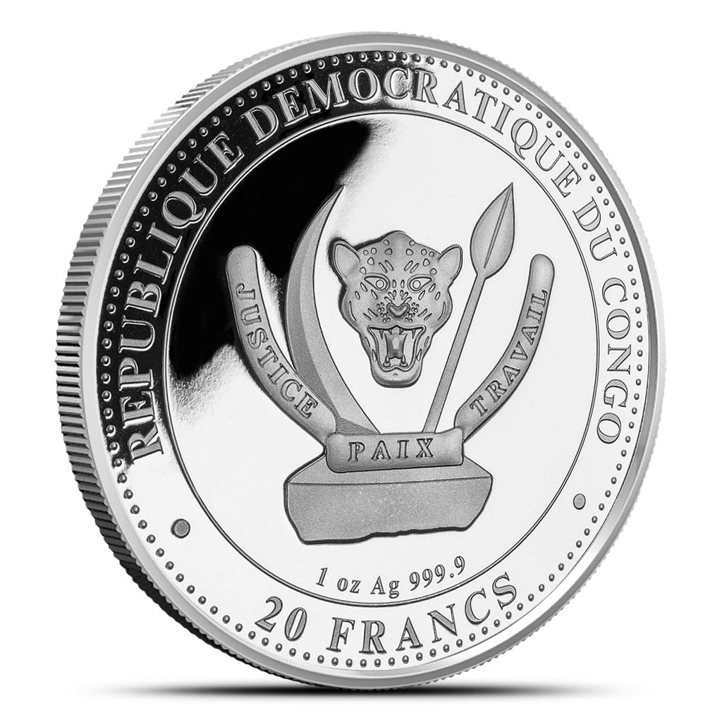 2023 Colorized Congo Stegosaurus 1 oz Silver Coin BU - Provident