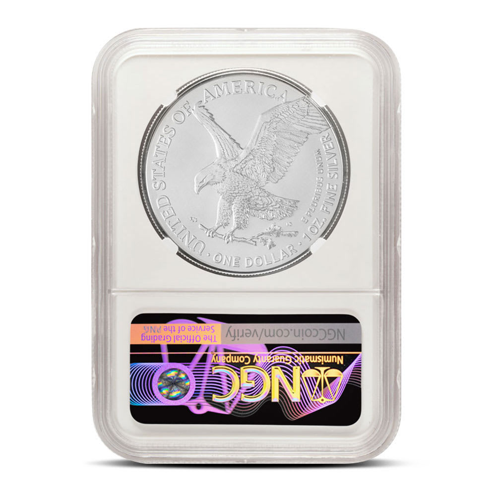 2025 American Eagle 1 oz Silver Coin NGC MS70 ER - Provident Metals™