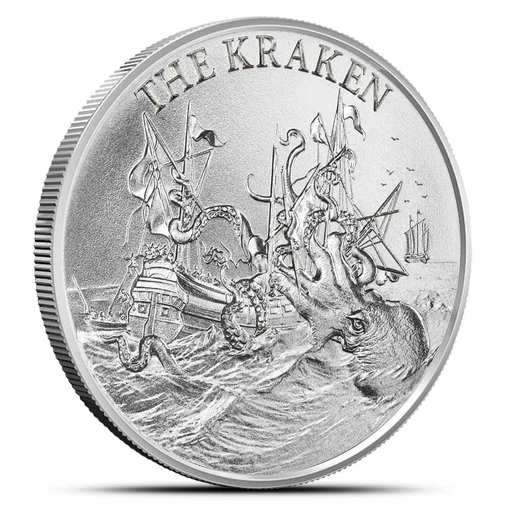 1 oz Silver The Kraken Round | Intaglio Mint - Provident Metals