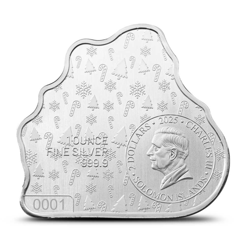 2025 Reverse Proof Colorized Solomon Islands Snowman Sleigh Ride 1