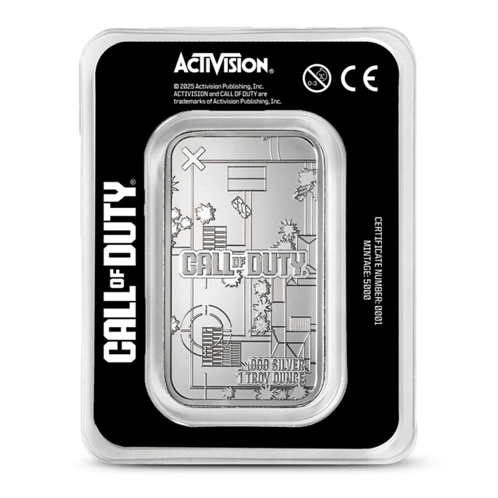 1 oz Silver Colorized Call of Duty® Gingerbread Ghost Bar | PAMP