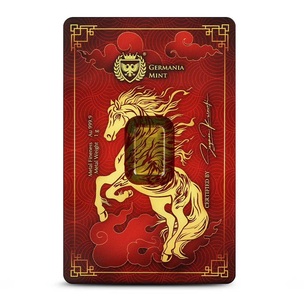 1 Gram Gold 2026 Lunar Horse Bar | Germania Mint - Provident Metals™