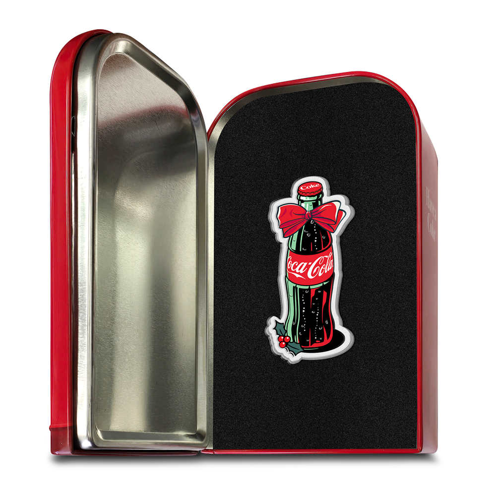 2025 Colorized Niue Coca-Cola Holiday Bottle Shaped 1 oz Silver