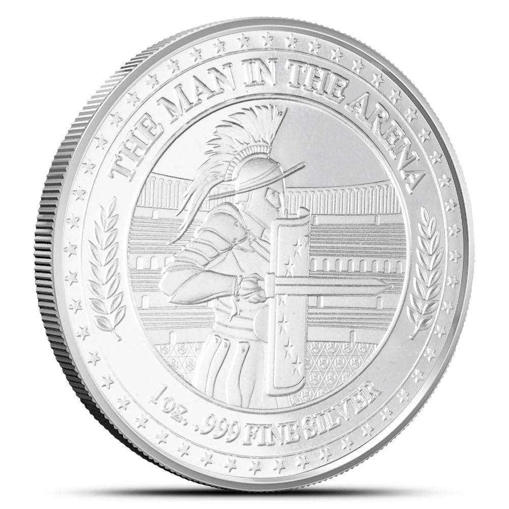 1 oz Silver Teddy Roosevelt The Man In The Arena Round - Provident Metals™