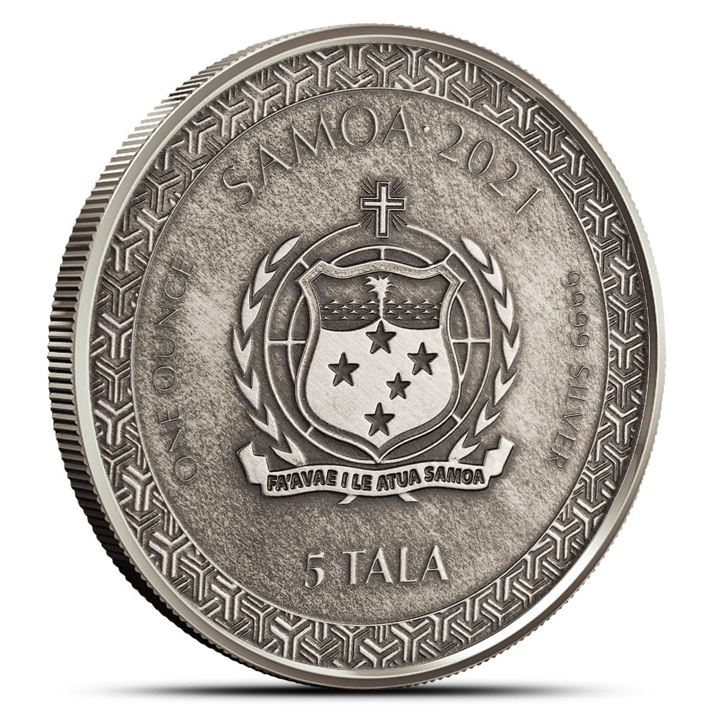 Samoa Momotaro Onto Demon Island in Anime Silver Coin - Provident Metals™