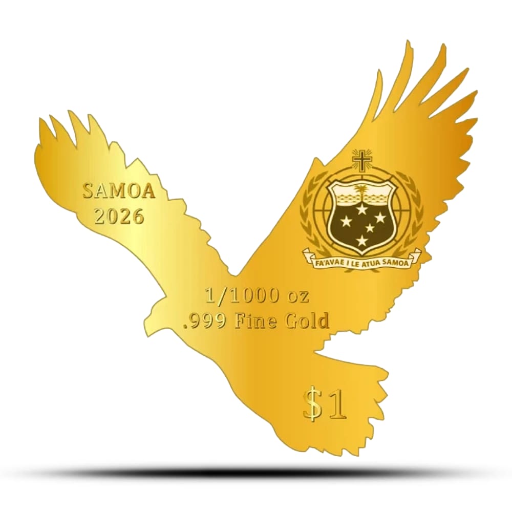 2026 Samoa Eagle 1/1000 oz Gold Coins In Card - Provident Metals™