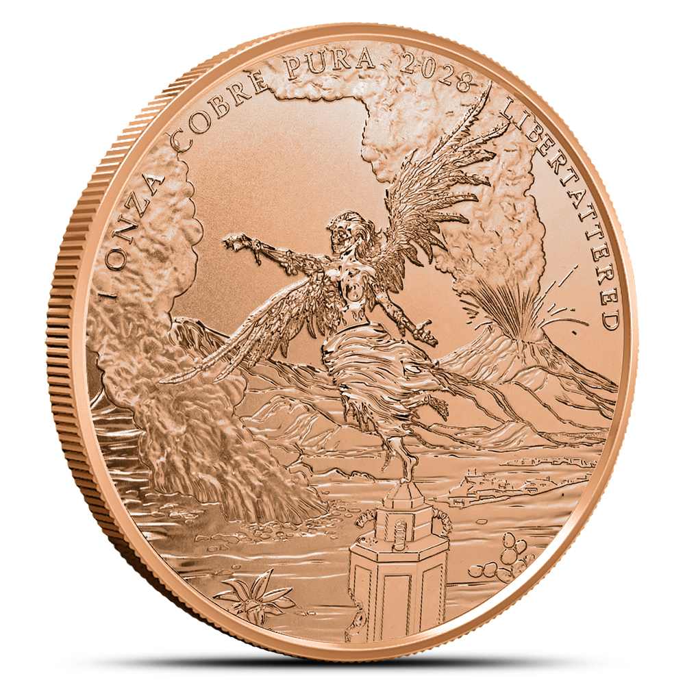 UVERworld 金メダル　UVERcup 1 oz Copper Zombucks World Libertattered Round - Provident Metals™
