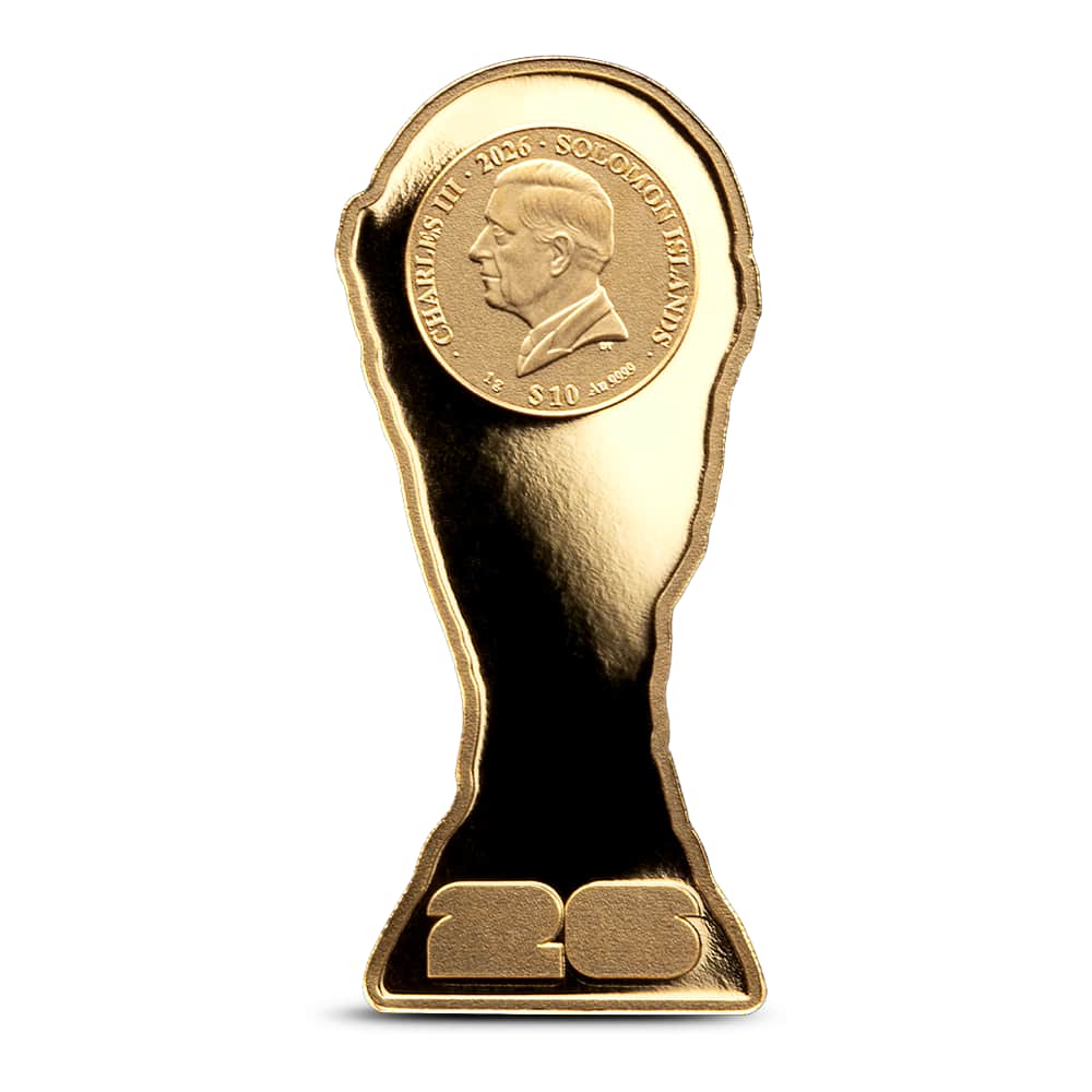 2026 1 Gram Proof Solomon Islands FIFA World Cup Trophy Shaped