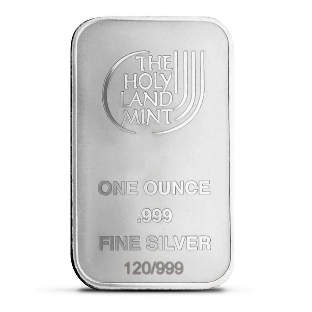 1 oz Silver Colorized George Human Dog Bar | The Holy Land Mint