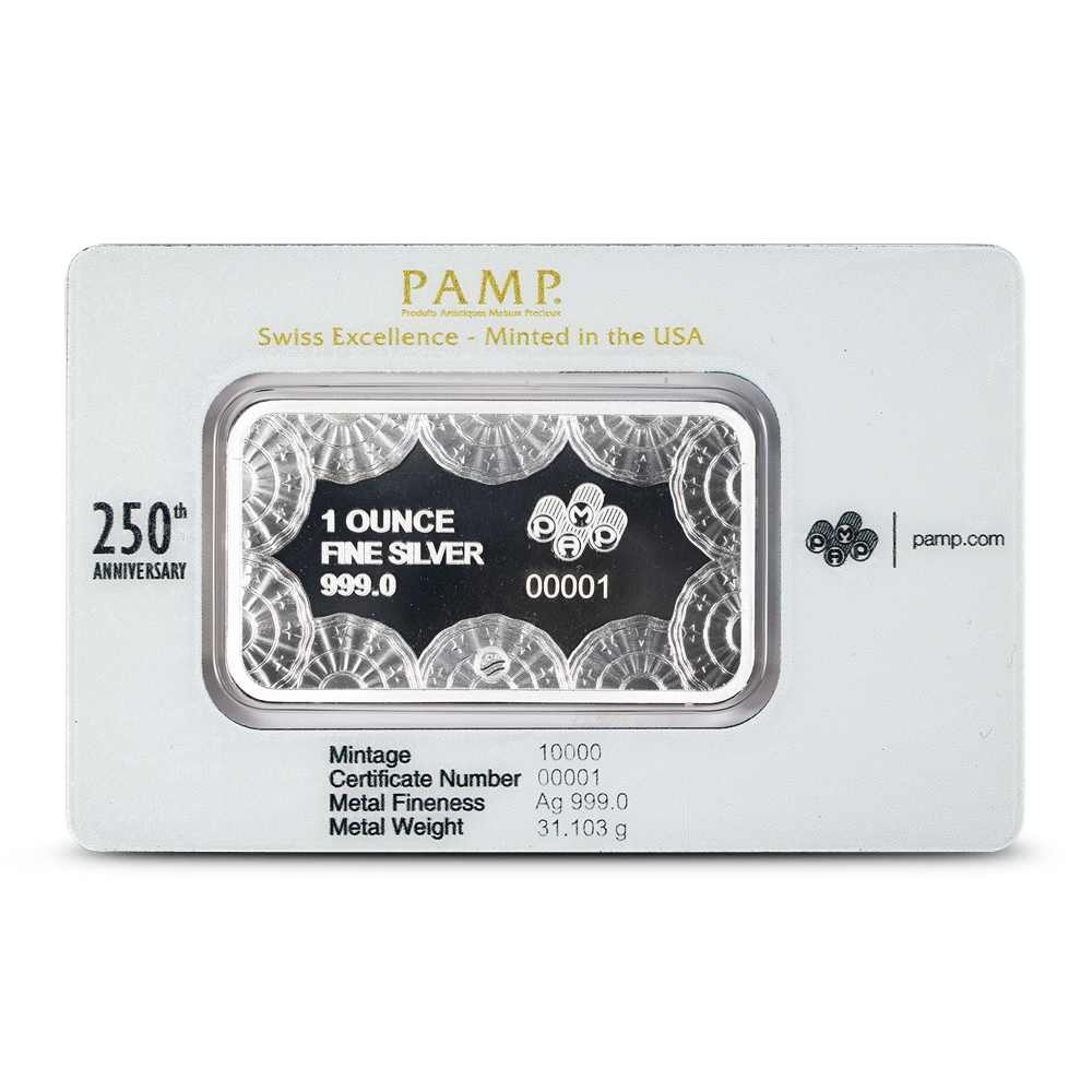 1 oz PAMP Suisse 250th Anniversary of the United States of America
