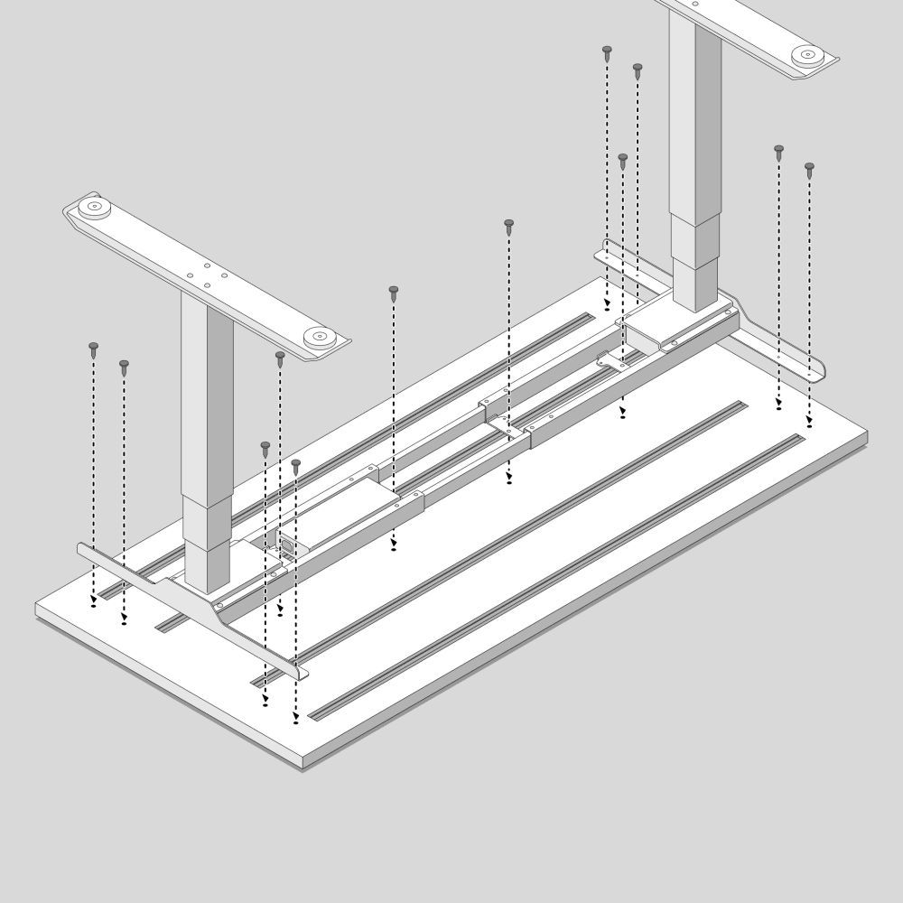 モジュール式電動昇降デスク POLAR ワイドモデル | PREDUCTS