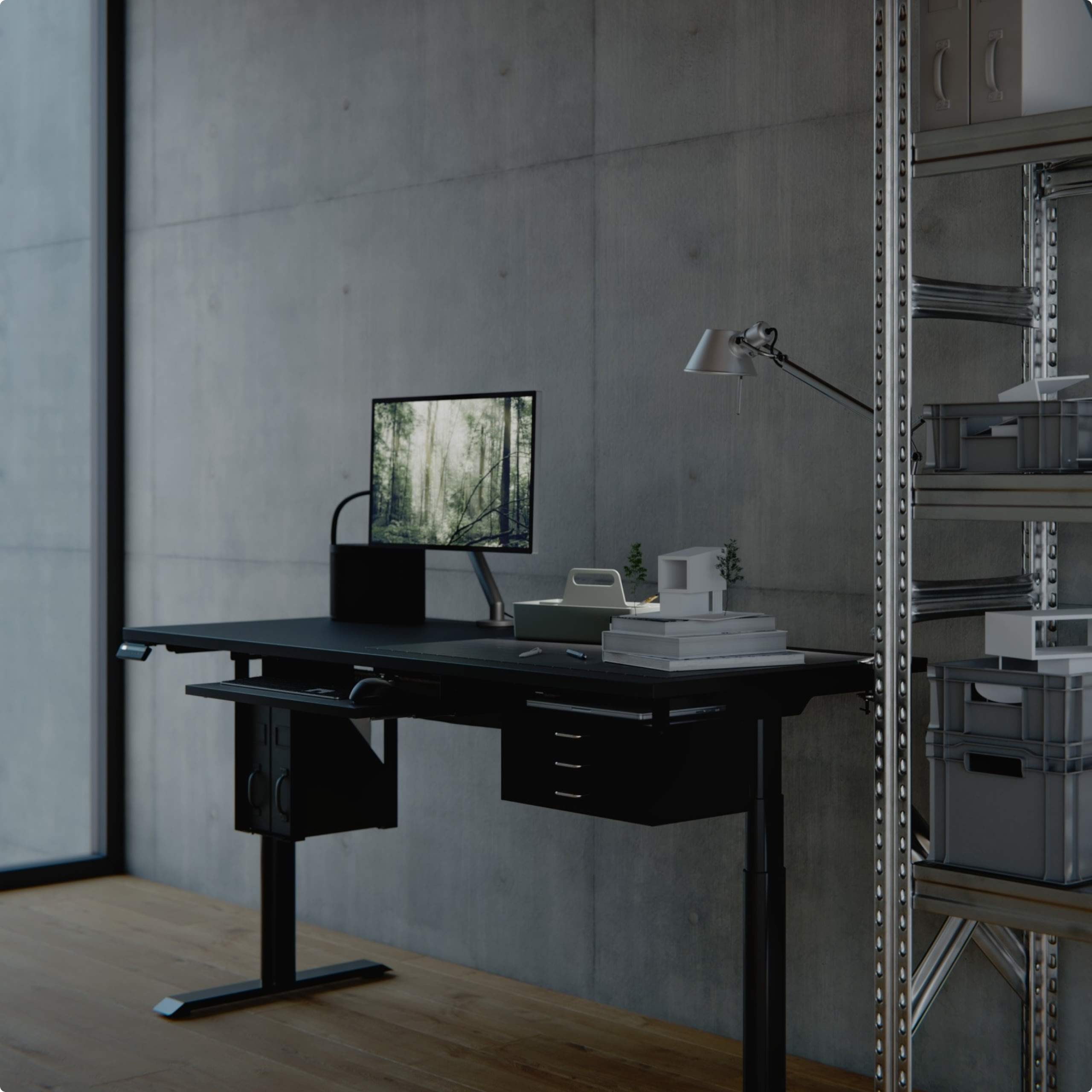 建築家のデスクの写真