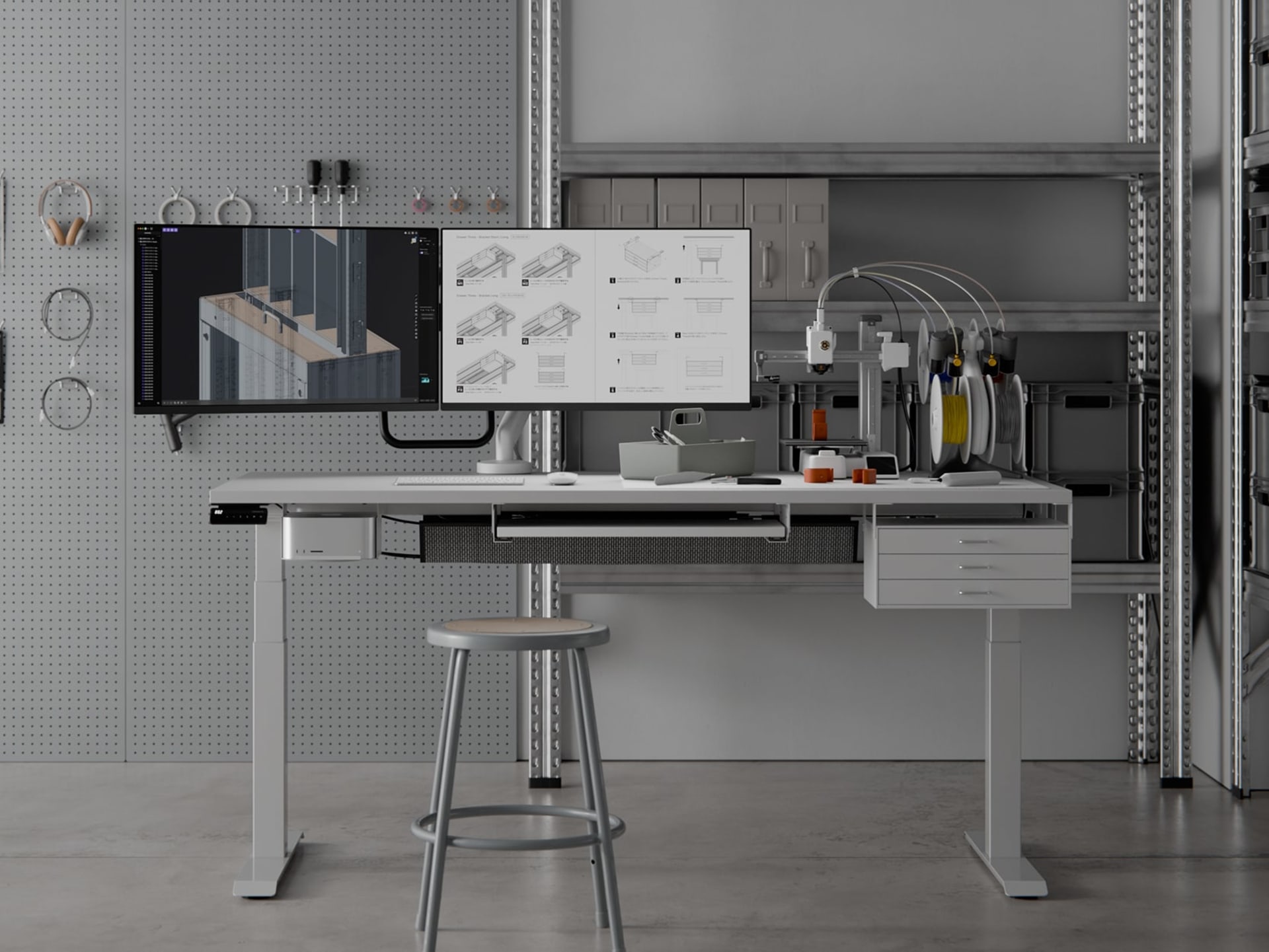 【トシシ様用】Preducts デスク天板 モジュール式拡張デスク『PREDUCTS DESK』、FlexiSpot E7H専用設計の天