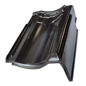 Koramic VHV Vario gavl høyre glasert matt sort