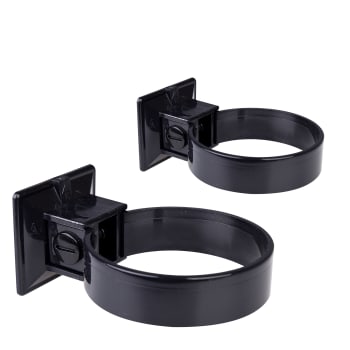 Rørklammer 90mm plast sort