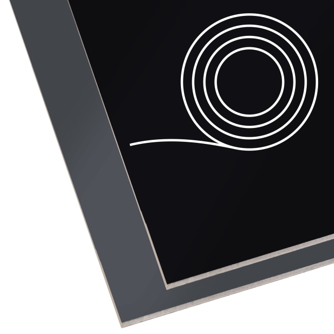 Alu coil 2-sidig sort 9005- mørk grå 7024 DG5000 m/folie 0,9x1250mm EN AW-3005 H44 (ca 200 m2)