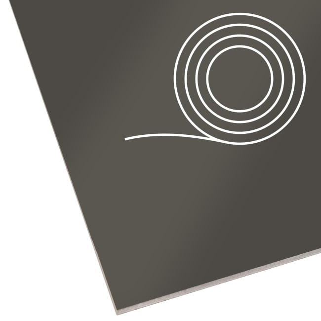 Alu coil umbro grå 7022 PVDF m/folie 0,9x1250mm EN AW-3005 H44 ReAl80 Eco 2.0 (ca 200m2)