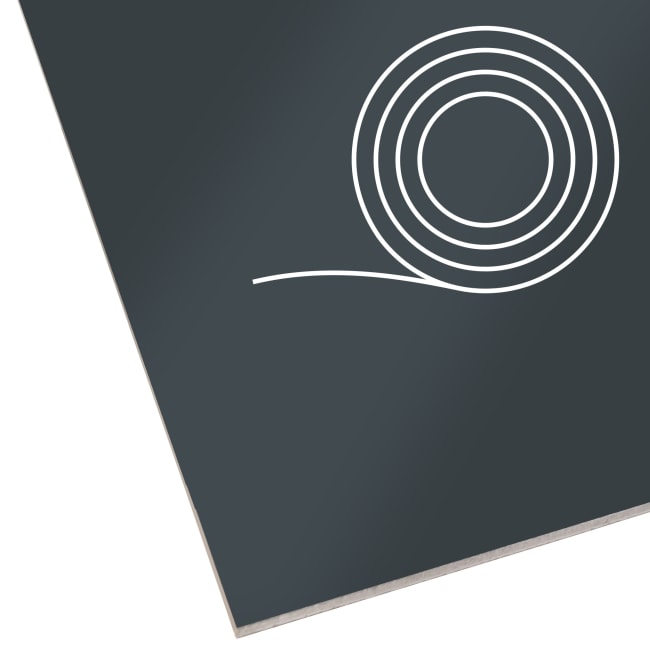 Alu coil antrasitt 7016 PVDF m/folie 0.9x1250mm 30-35% glans EN AW-3005 H44 REAL95 (ca 200m2)