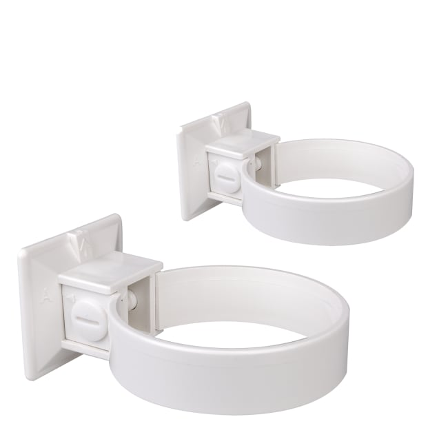 Rørklammer 90mm plast hvit