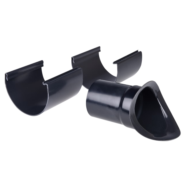 Tut valgfri utløp nr 11 - 75mm sort