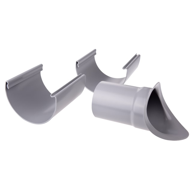 Tut valgfri utløp nr 11 - 75mm grå