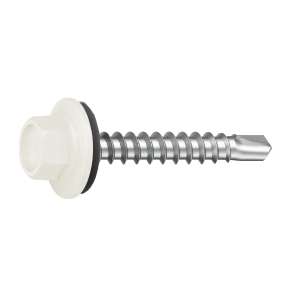 Ejot plateskrue rustfri A2 4.8x35 hvit 9010 (250)