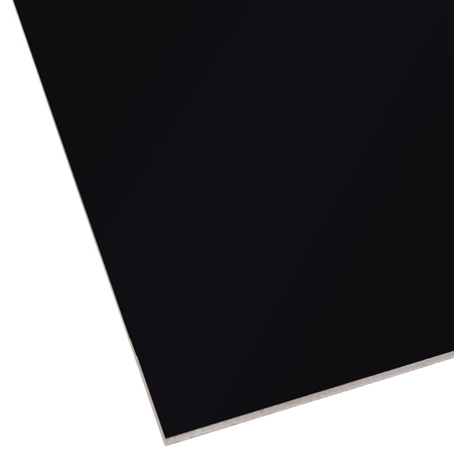 Alu plate sort 9005 PVDF m/folie 0.9x1250x2500mm 30-35% glans EN AW-3005 H44 REAL95