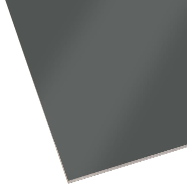 Alu beslag plate m/folie 1.25x2.50 mørk grå 7043 1mm