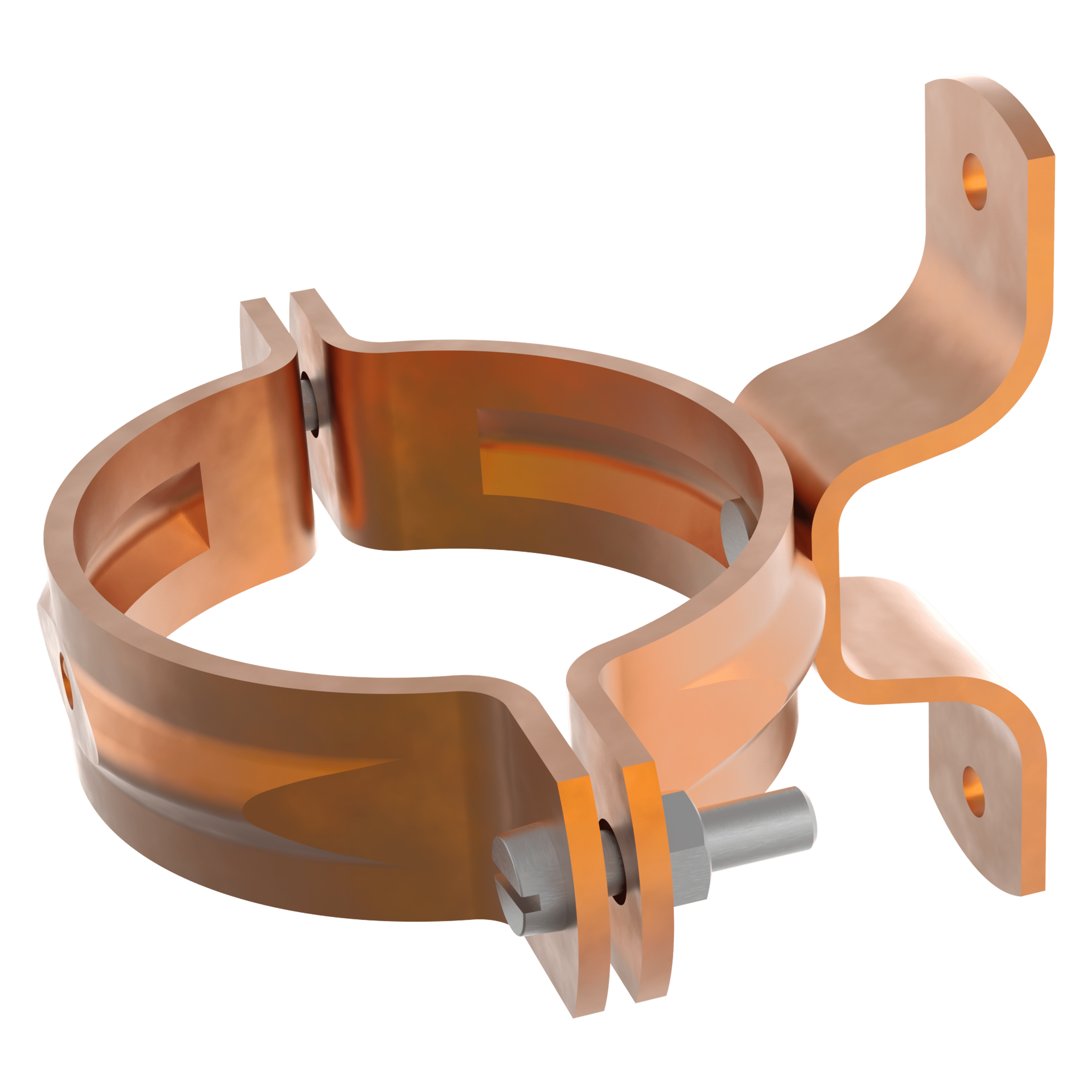 Rørklemme kobber f/tre 75mm Prefa