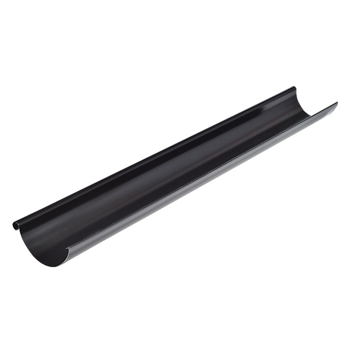 Renne stål 125mm sort 4m Prefa