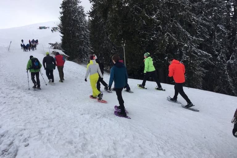 Séminaire hiver : randonnée en raquettes avec vin chaud image2